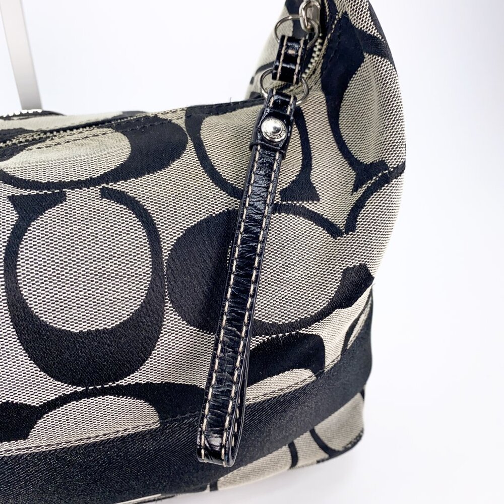 COACH Hobo Signature Stripe Canvas Shoulder bag - E1094-F15197 - Picture 14 of 15